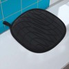 Unique Bargains Pot Holders Plaid Textured Heat Resistant Square Silicone Cotton Cloth Black - 4 of 4