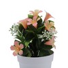 Unique Bargains Artificial Plants Morning Glory Hanging Basket Plastic 3.94"x3.94"x7.87" 1 Pcs - 4 of 4