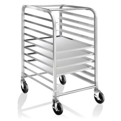 GRIDMANN 10-Sheet Aluminum Commercial Pan Rack with Wheels