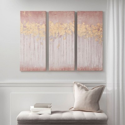 Heavily Embellished 3-piece Canvas Wall Art Set