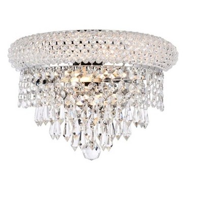 Elegant Lighting Primo 2 light Chrome Wall Sconce Clear Royal Cut Crystal