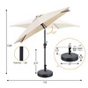 Ainfox 7.5ft Patio Umbrella With Round Umbrella Base - 2 of 4