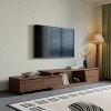 Modern Walnut Extendable TV Stand with Storage，Media Console with Smooth-Glide Drawers - 2 of 4