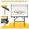 Dog Grooming Table,Foldable Pet Grooming Tables at Home with Adjustable Arm,Nooses, Mesh Tray - 4 of 4