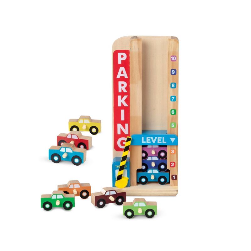 Melissa &#38; Doug Stack &#38; ct Wooden Parking Garage With 10 Cars, 5 of 10