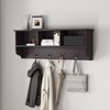 Racxily Wall Mounted Coat Rack with-Elegant Wall Mounted Coat Rack & Spacious Wooden Storage Shelf for Entryway, Lightweight & Safe - 4 of 4