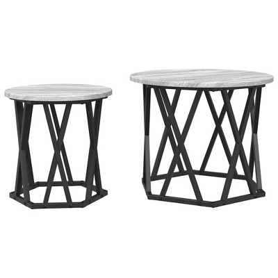 Clihome Modern Round Side Table, Minimalist Accent Table with Sleek Matte Finish for Contemporary Interiors