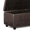 NicBex Linen Storage Ottoman Bench,Storage Ottoman with Tufted Diamond Detail and Nailhead Trim,Storage Bench for Living Room,Bedroom - 4 of 4