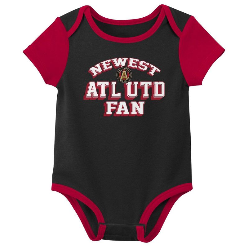 MLS Atlanta United FC Infant Girls&#39; 3pk Bodysuit, 3 of 5
