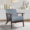 Modern Home Furniture 1pc Accent Chair Cushion Seat Back Blue Gray Upholstery Solid Wood Frame - 4 of 4