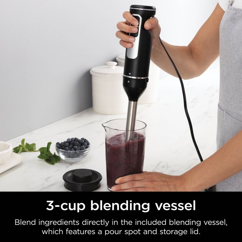 Ninja Foodi Power Mixer System with Hand Blender and Hand Mixer Combo and 3-Cup Blending Vessel - CI101, 4 of 14