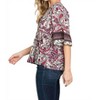 Women's V Neck Boho Top - Cotton Bleu - 4 of 4