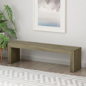 GDFStudio Alveton 63" Acacia Wood Dining Bench - 1 of 4