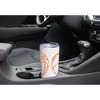 100 North 20 Ounce Stainless Steel On the Go Travel Tumbler With Push Top Lid, Basketball Sketch White - 3 of 4