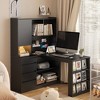 NicBex L Shaped Desk Home Office Desks Morden Office Home Desk with Hutch Storage, Bookshelf and USB Ports for Office - 3 of 4