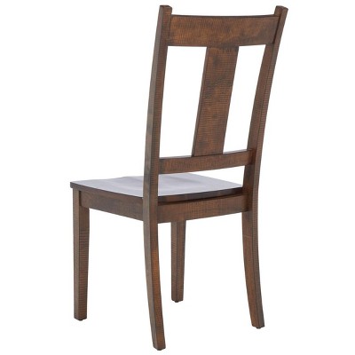 Rustic Café Finish Classic Splat Back Dining Chair Set of 2