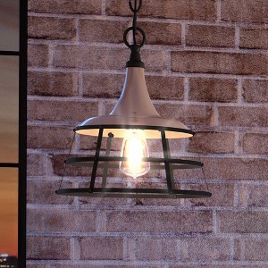 Urban Ambiance Luxury Urban Loft Pendant Light,  14.25"H x 12"W,  White, UHP3850 - 1 of 4