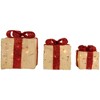 Northlight Lighted Gift Boxes Outdoor Christmas Decorations - 10" Clear Lights - Set of 3 - 3 of 4