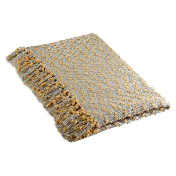 50"x60" Petite Pom-Pom Design Throw Blanket - Saro Lifestyle