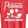 Women's - Peanuts - Schroeder and Snoopy Record Shop New York City Short Sleeve Graphic T-Shirt - 2 of 4