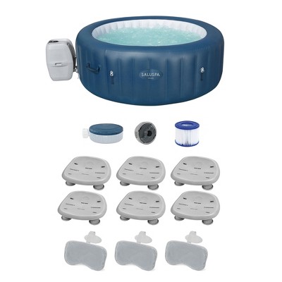 Bestway Saluspa Milan Airjet Inflatable Hot Tub With Set Of 6 ...