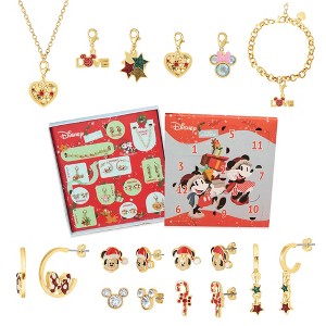 Disney Mickey and Minnie Mouse Love & Friendship Advent Gift Collection: Mix & Match Charms, Earrings, Necklace Christmas Calendar Box Set - 1 of 4