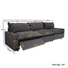 WJSHome 116''Oversized Cloud Couch Modular Sectional Reclining Couches for Living Room, 3 Seat with Power Recliner Sofa - 2 of 4