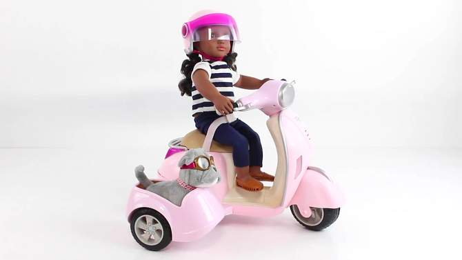Our Generation Ride Along Scooter Vehicle Accessory Set for 18&#34; Dolls, 2 of 11, play video