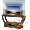Tribesigns Modern TV Console Table for Televisions up to 75 inches, 63" long Center Table with Arched Open Shelf, for Living Room, Dark Brown - 2 of 4