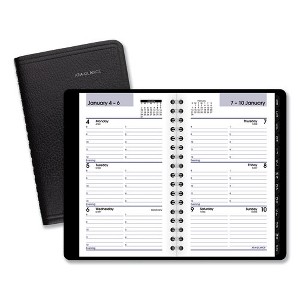 DayMinder Weekly Pocket Appointment Book with Telephone/Address Section, 6 x 3.5, Black Cover, 12-Month (Jan to Dec): 2025 - 1 of 4