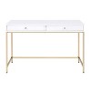 XIYUYEU Home Office Desk 47.5" L Morden Writing Desk with 2 Drawers and Gold Metal Legs - 4 of 4