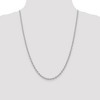 Black Bow Jewelry 3.2mm, 14k White Gold Solid Link Cable Chain Necklace - 2 of 4