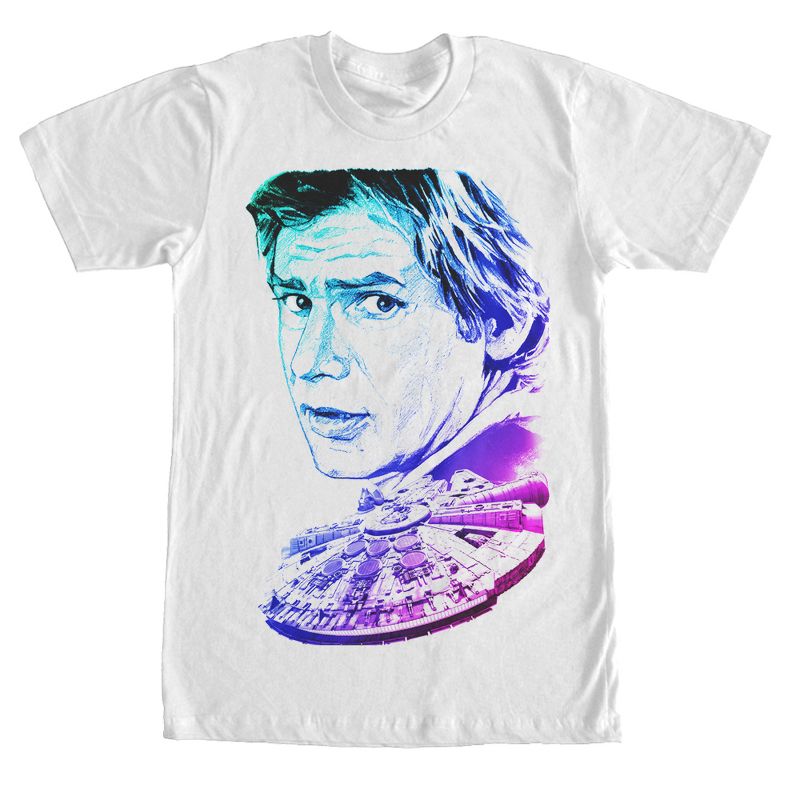 Men's Star Wars Han Solo Millennium Falcon T-Shirt, 1 of 5