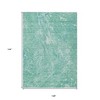 Teal Blue Aqua And Green Abstract Washable Indoor Outdoor Area Rug - 3 of 4