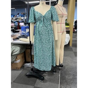 Maternity Dresses Knotted Side Slit Knee Length Dress - 1 of 4