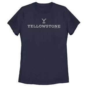 Women's Yellowstone White Dutton Ranch Brand Logo T-Shirt - 1 of 4