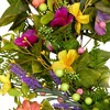 Northlight Mixed Floral Artificial Spring Wreath - 22" - Yellow and Pink - 4 of 4