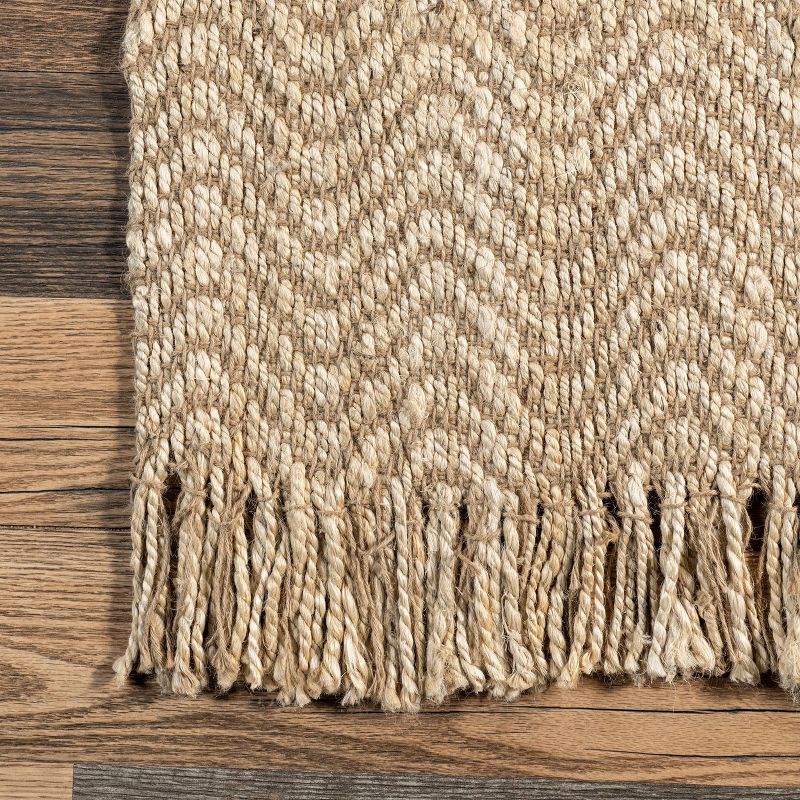 Hand Woven Don Jute with fringe Rug - nuLOOM, 6 of 9