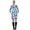 Women's 3/4 Bell Sleeve Genevieve Dress - White Mark - 3 of 3