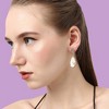 SOHI Women's Gold Dented Drop Earrings - 3 of 3