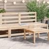 vidaXL Patio Sofas - 2 Pcs Armless Solid Pine Wood Outdoor Seating, Modular Backrest Lounge, Natural Brown Finish - 2 of 4