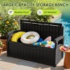 70-Gallon Outdoor Storage Bench, 2-in-1 Deck Box with Seat for Patio Furniture, Cushions & Garden Tools, All-Weather Resin - 3 of 4