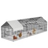 Chicken Coop Run Rabbit Hutch, Portable Metal Chicken Cage with with Cover, Top & Side Opening Doors, Small Animal Playpen for Outdoor Playpen - 4 of 4