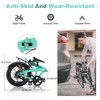 20 Inch Folding Bike, 7 Speed Shifter Foldable Bicycle, Portable Commuter Bikes With Adjustable Seat, Double Disc Brakes, Lightweight Steel Frame Bike - 3 of 4