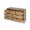 Modern 7 Drawer Dresser Cabinet - Easy Installation Wooden Storage Cabinet for Home Office and Living Room - Walnut Finish - 2 of 4
