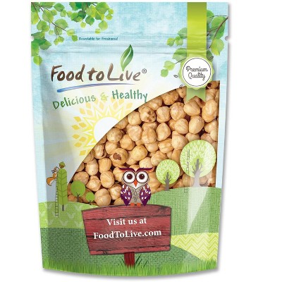 Dry Roasted Blanched Hazelnuts – Unsalted, Oven Roasted Whole Filberts, No Oil Added, No Skin, Vegan, Kosher, Bulk. High in Protein and Vitamin E.