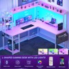 Aheaplus L-Shaped Desk with Hutch & Power Outlet, Gaming Desk, Corner Computer Desk with Led Lights - 4 of 4