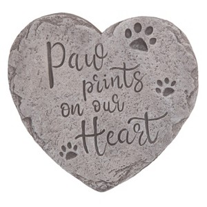 Transpac Stone 9.75" Gray Spring Pet Memorial Stepping Stone - 1 of 2