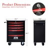 Maggift 5-Drawer RollingTool Boxes with Keyed Locking System, Ball Bearing Drawer Slides, Steel Tool Storage Box for Office, Red, 22.2"*13.6"*30.7" - 2 of 4