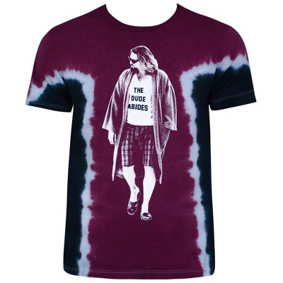 Adult Big Lebowski Dude Abides Tie Dye T-Shirt